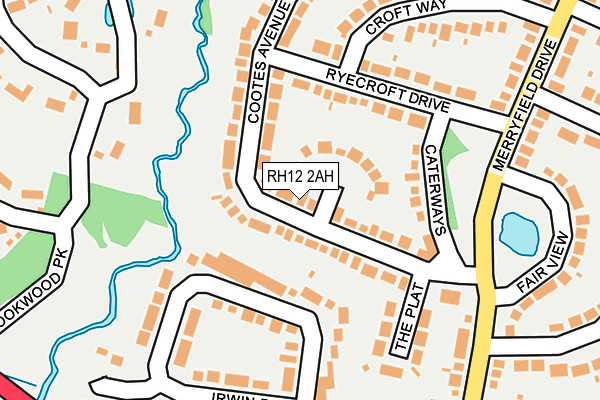 RH12 2AH map - OS OpenMap – Local (Ordnance Survey)