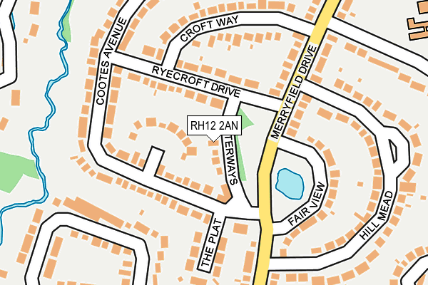 RH12 2AN map - OS OpenMap – Local (Ordnance Survey)