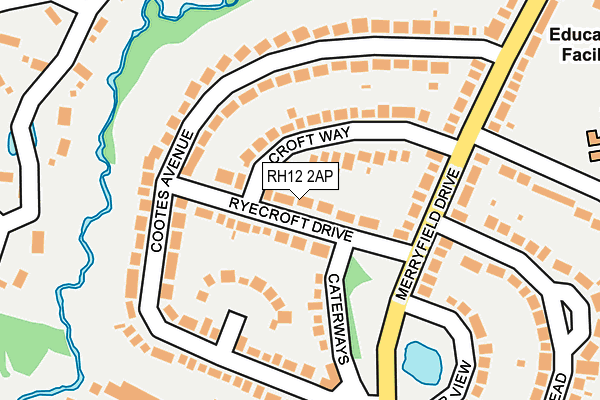 RH12 2AP map - OS OpenMap – Local (Ordnance Survey)