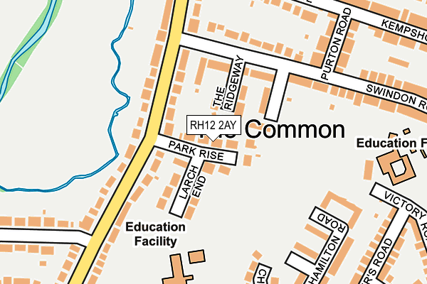 RH12 2AY map - OS OpenMap – Local (Ordnance Survey)