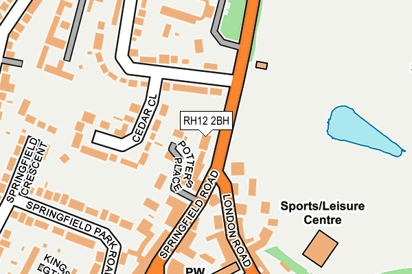 RH12 2BH map - OS OpenMap – Local (Ordnance Survey)