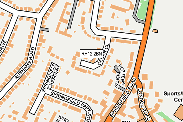 RH12 2BN map - OS OpenMap – Local (Ordnance Survey)