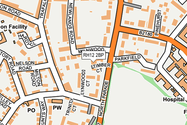 RH12 2BP map - OS OpenMap – Local (Ordnance Survey)