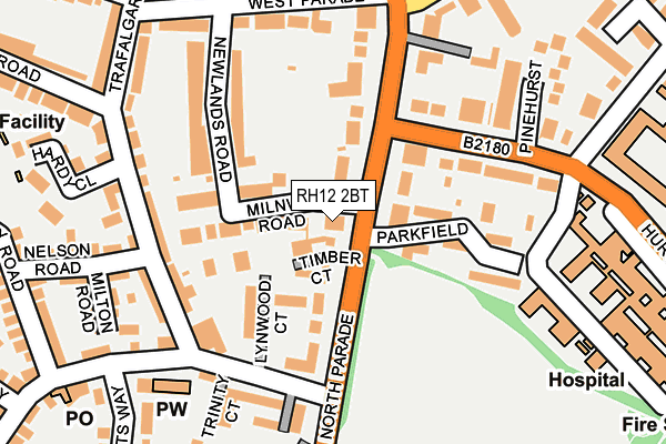 RH12 2BT map - OS OpenMap – Local (Ordnance Survey)