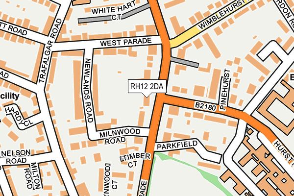 RH12 2DA map - OS OpenMap – Local (Ordnance Survey)