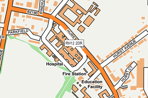 RH12 2DR map - OS OpenMap – Local (Ordnance Survey)