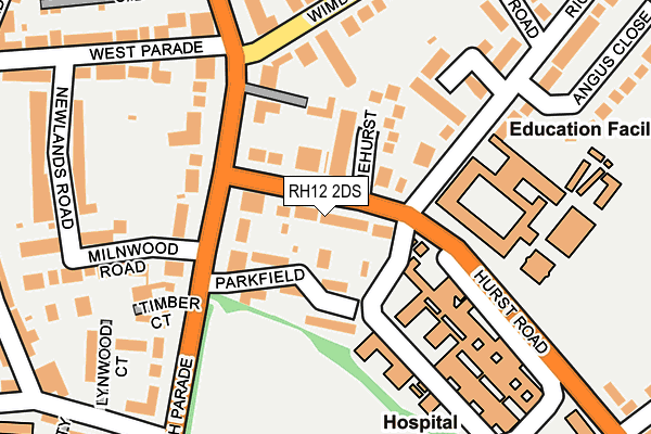 RH12 2DS map - OS OpenMap – Local (Ordnance Survey)