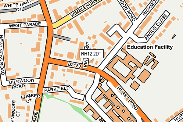 RH12 2DT map - OS OpenMap – Local (Ordnance Survey)