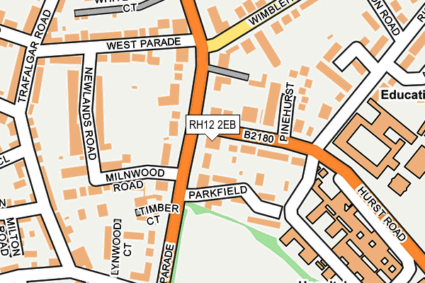 RH12 2EB map - OS OpenMap – Local (Ordnance Survey)