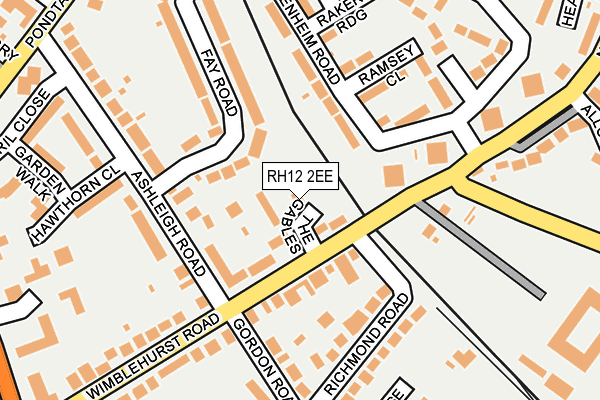 RH12 2EE map - OS OpenMap – Local (Ordnance Survey)