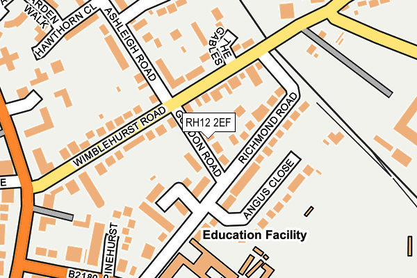 RH12 2EF map - OS OpenMap – Local (Ordnance Survey)