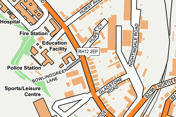 RH12 2EP map - OS OpenMap – Local (Ordnance Survey)