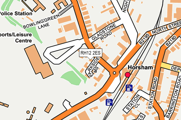 RH12 2ES map - OS OpenMap – Local (Ordnance Survey)