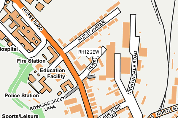 RH12 2EW map - OS OpenMap – Local (Ordnance Survey)