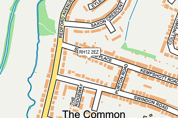 RH12 2EZ map - OS OpenMap – Local (Ordnance Survey)