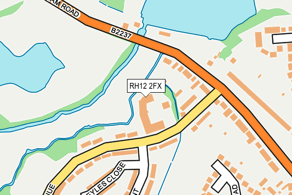 RH12 2FX map - OS OpenMap – Local (Ordnance Survey)