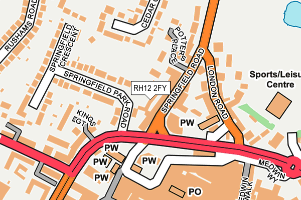 RH12 2FY map - OS OpenMap – Local (Ordnance Survey)