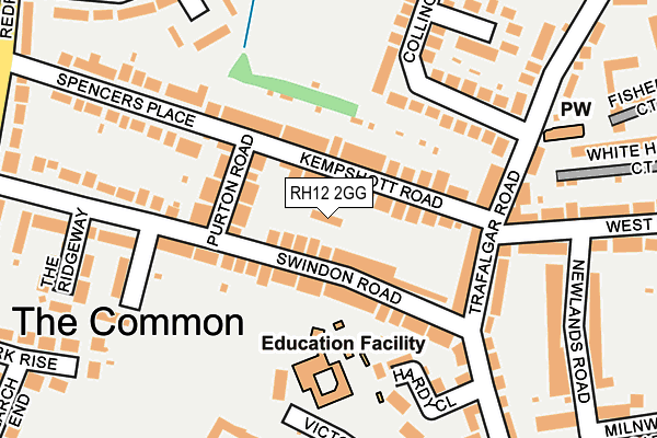 RH12 2GG map - OS OpenMap – Local (Ordnance Survey)