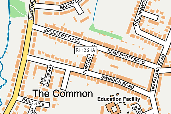 RH12 2HA map - OS OpenMap – Local (Ordnance Survey)