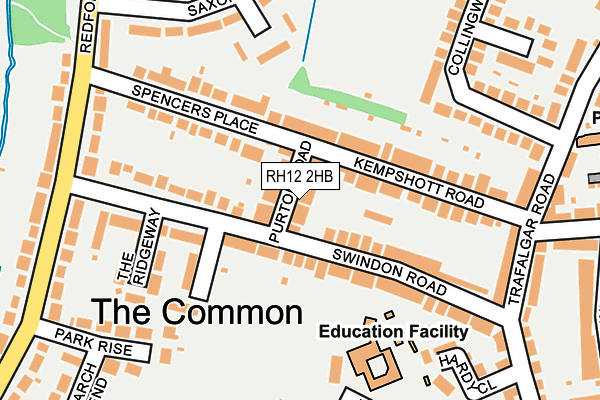RH12 2HB map - OS OpenMap – Local (Ordnance Survey)