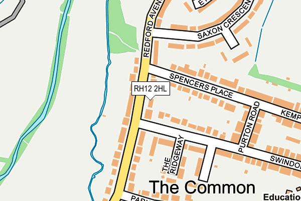 RH12 2HL map - OS OpenMap – Local (Ordnance Survey)