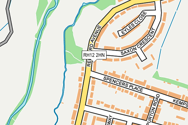 RH12 2HN map - OS OpenMap – Local (Ordnance Survey)