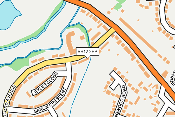RH12 2HP map - OS OpenMap – Local (Ordnance Survey)