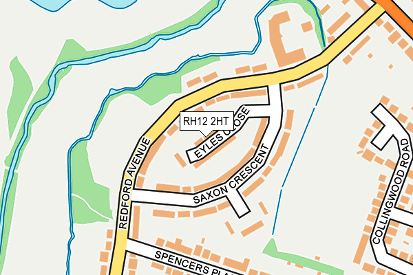 RH12 2HT map - OS OpenMap – Local (Ordnance Survey)