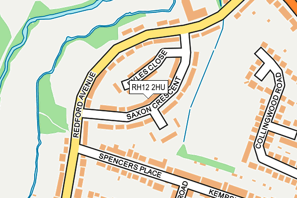 RH12 2HU map - OS OpenMap – Local (Ordnance Survey)