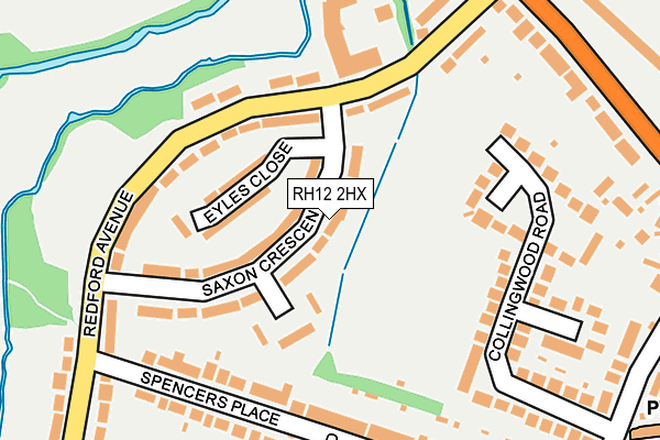 RH12 2HX map - OS OpenMap – Local (Ordnance Survey)