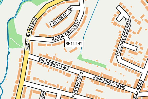 RH12 2HY map - OS OpenMap – Local (Ordnance Survey)