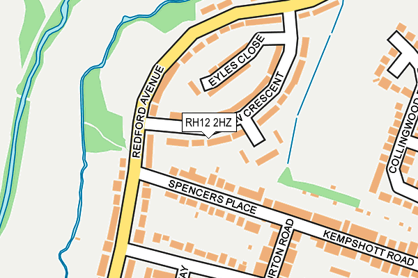 RH12 2HZ map - OS OpenMap – Local (Ordnance Survey)