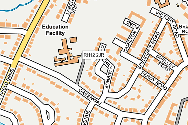 RH12 2JR map - OS OpenMap – Local (Ordnance Survey)