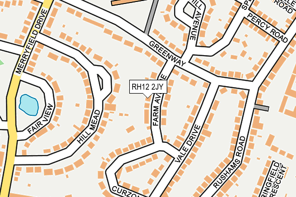 RH12 2JY map - OS OpenMap – Local (Ordnance Survey)