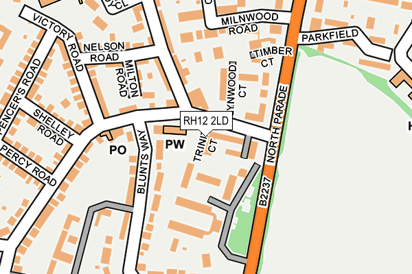RH12 2LD map - OS OpenMap – Local (Ordnance Survey)