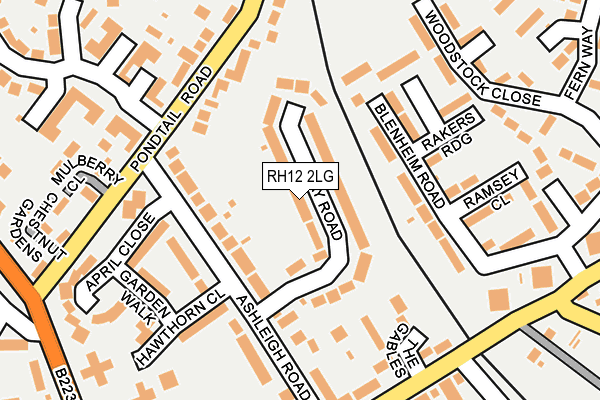 RH12 2LG map - OS OpenMap – Local (Ordnance Survey)