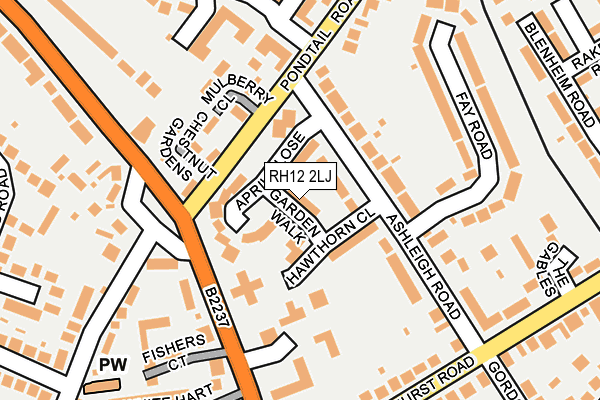 RH12 2LJ map - OS OpenMap – Local (Ordnance Survey)