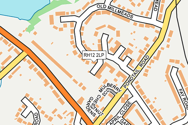 RH12 2LP map - OS OpenMap – Local (Ordnance Survey)