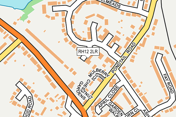 RH12 2LR map - OS OpenMap – Local (Ordnance Survey)