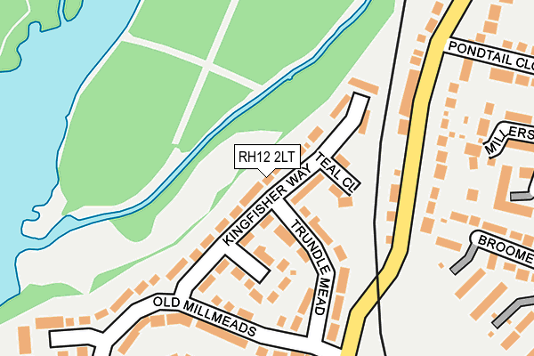 RH12 2LT map - OS OpenMap – Local (Ordnance Survey)