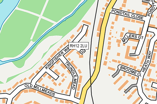 RH12 2LU map - OS OpenMap – Local (Ordnance Survey)
