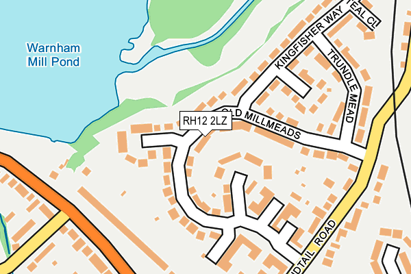 RH12 2LZ map - OS OpenMap – Local (Ordnance Survey)