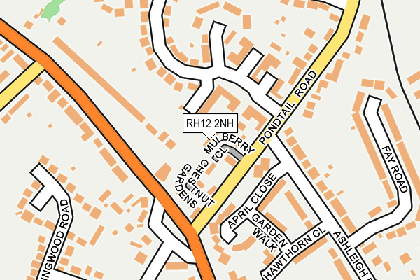 RH12 2NH map - OS OpenMap – Local (Ordnance Survey)