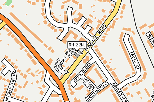 RH12 2NJ map - OS OpenMap – Local (Ordnance Survey)