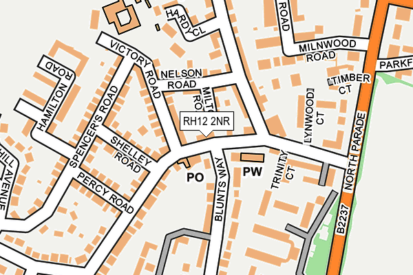 RH12 2NR map - OS OpenMap – Local (Ordnance Survey)