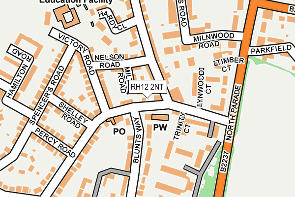 RH12 2NT map - OS OpenMap – Local (Ordnance Survey)