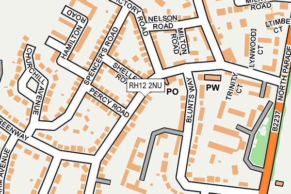 RH12 2NU map - OS OpenMap – Local (Ordnance Survey)