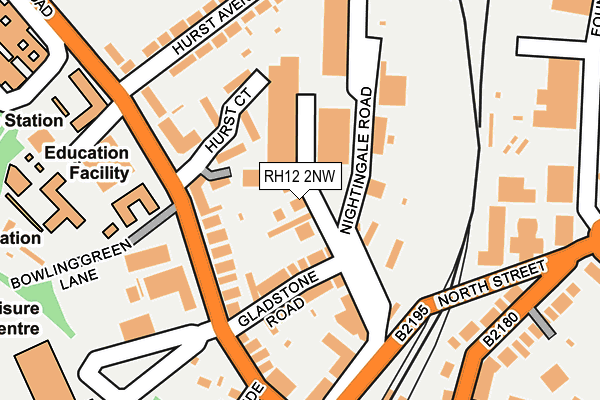 RH12 2NW map - OS OpenMap – Local (Ordnance Survey)