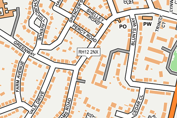 RH12 2NX map - OS OpenMap – Local (Ordnance Survey)