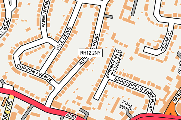 RH12 2NY map - OS OpenMap – Local (Ordnance Survey)